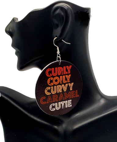 Curly Coily Curvy Caramel Cutie Earrings