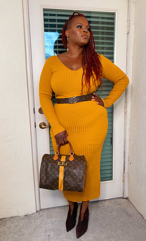 Ribbed Plus Size Sweater Dress