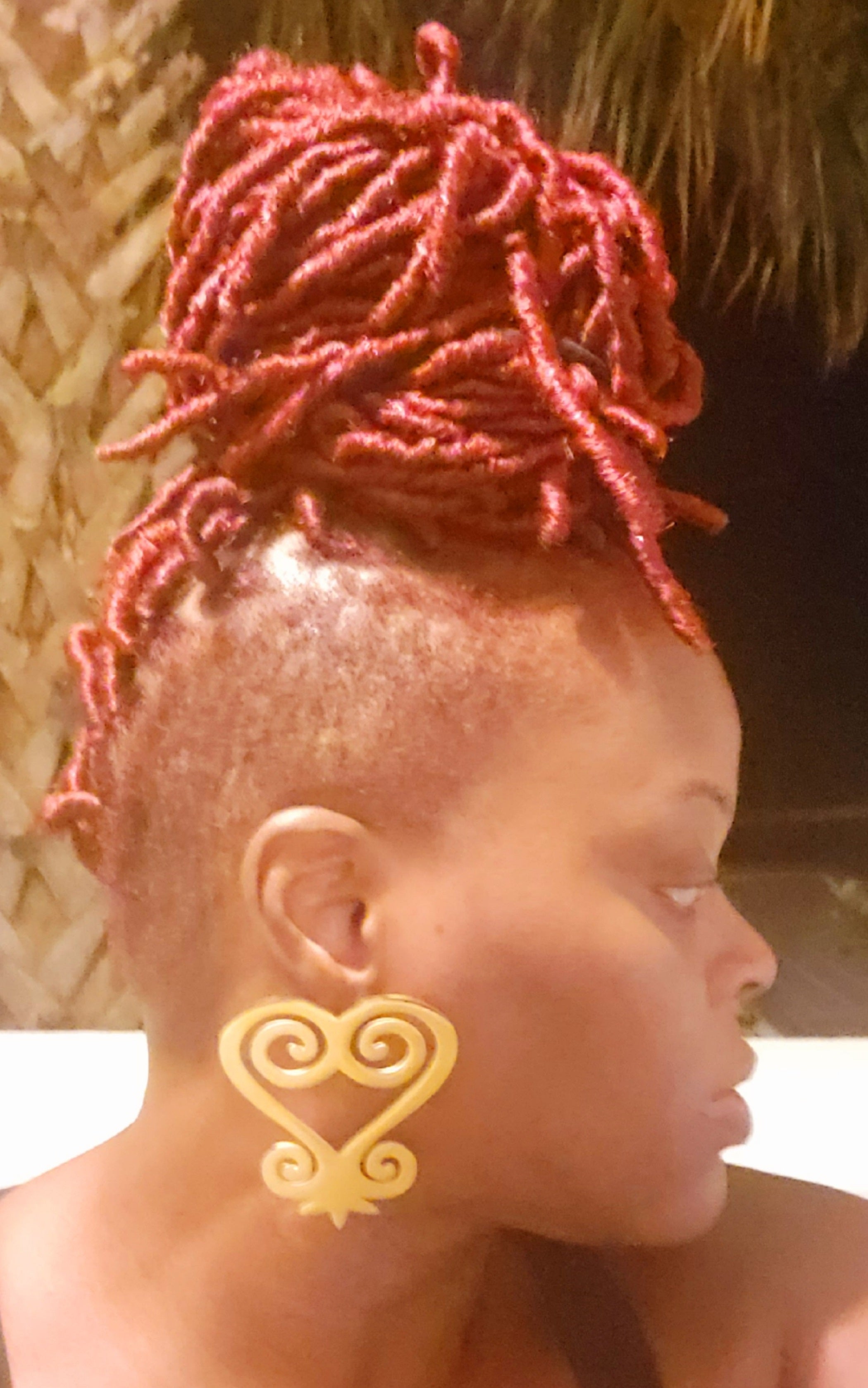 Sankofa Gold- Adinkra Symbol Earrings