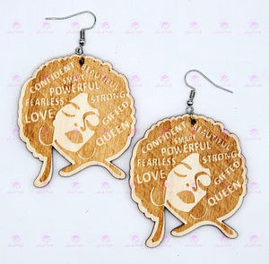 Open image in slideshow, AFFIRMATIONS AFRO Earrings
